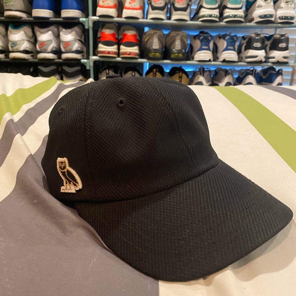 OVO black sport cap with owl logo on the side